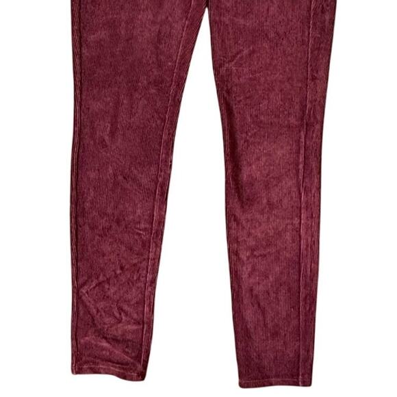 Uniqlo Corduroy Leggings Pull On Stretch Pants Womens Size Small Burgundy - Picture 5 of 8
